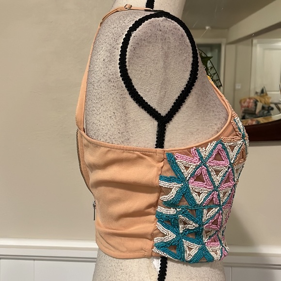 NWT Walter Baker Beaded Halter Top - Picture 5 of 10